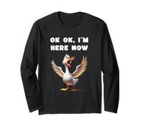 Funny boss sayings "Ich bin schon da Arbeit" [German Language] Long Sleeve T-Shirt