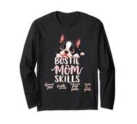 Funny Bostie Mom Dog Boston Terrier Mama Humor Quote Long Sleeve T-Shirt
