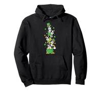 Funny Boston Terrier Clover St Patricks Day Womens Mens Kids Pullover Hoodie