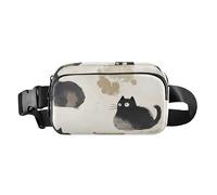 Funny Boston Terrier Dogs White Fanny Pack Waist Packs Crossbody Sport Bags Bum Bag Belt for Hiking, Color18, One Size