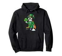 Funny Boston Terrier Leprechaun St Patricks Day Womens Mens Pullover Hoodie