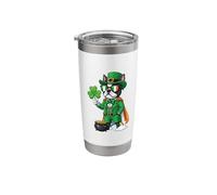 Funny Boston Terrier Leprechaun St Patricks Day Womens Mens Stainless Steel Insulated Tumbler