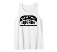 Funny Bourbon Blood Type Whiskey Day Drinkers Drinking Joke Tank Top