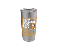 Funny Bourbon Blood Type Whiskey Day Drinking Drinker Joke Stainless Steel Insulated Tumbler