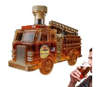 Funny Bourbon Decanter - 300ml Fire Engine Wine Bottle | Spirit Dispenser for Home Bar | Whiskey | Tequila Storage | Unique Bar Decor | Gift for Men, Dads, Brothers