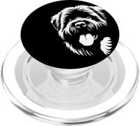 Funny Bouvier des Flandres Peeking Dog Graphic Design PopSockets PopGrip for MagSafe