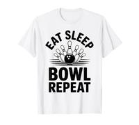 Funny Bowling Eat Sleep Bowl Repeat T-Shirt