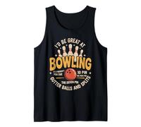 Funny Bowling Humor Blaming Ten Pin Ball and Splits Tank Top