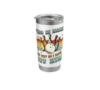Funny Bowling Humor Who is Mark Why Hit Him Bowler Meme Gift Stainless Steel Insulated Tumbler