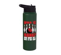 Funny Bowling Humor Who is Mark Why Hit Him Bowler Meme Gift Stainless Steel Insulated Water Bottle