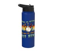 Funny Bowling Humor Who is Mark Why Hit Him Bowler Meme Gift Stainless Steel Insulated Water Bottle