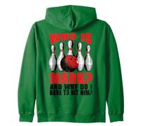 Funny Bowling Humor Who is Mark Why Hit Him Bowler Meme Gift Zip Hoodie