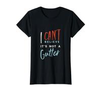 Funny Bowling I Can't Believe It's not a Gutter Value Graphic T-Shirt, Women, Black, M