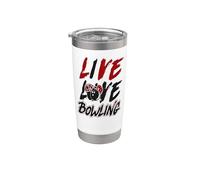 Funny Bowling Live Love Bowling Stainless Steel Insulated Tumbler