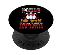 Funny Bowling Player I'd be Great at Bowling Ten Pin Bowler PopSockets Adhesive PopGrip
