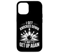 Funny Bowling Saying I Get Knocked Down But Up Again Case for iPhone 12/12 Pro