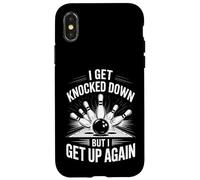 Funny Bowling Saying I Get Knocked Down But Up Again Case for iPhone X/XS
