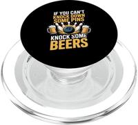 Funny Bowling Saying Knock Down Pins Beers PopSockets PopGrip for MagSafe