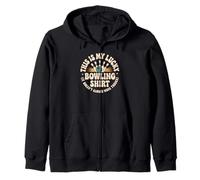 Funny Bowling Team Who Trusts Lucky Charm Over Skill Zip Hoodie