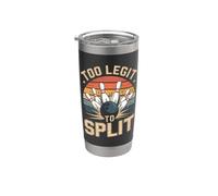 Funny Bowling Too Legit to Split Retro Stainless Steel Insulated Tumbler