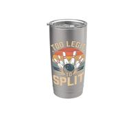 Funny Bowling Too Legit to Split Retro Stainless Steel Insulated Tumbler