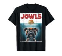 Funny Boxer Brown Brindle Jowls Burger, Wigglebutt Dog Mom T-Shirt