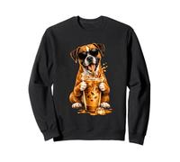 Funny Boxer Dog Iced Coffee Dog Lover Design Sweatshirt