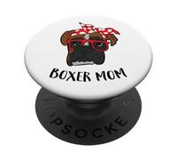 Funny Boxer Mom Cute Boxer Mama Lover Boxer Dogs PopSockets Adhesive PopGrip