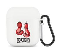 Funny Boxing Bluetooth Headset Cover Earbuds Case TPU Headphone Protective Compatible with Airpods 1/2 White-Color