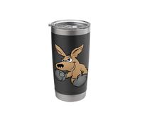 Funny Boxing Kangaroo Cartoon Illustration Stainless Steel Insulated Tumbler