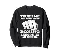 Funny Boxing Lesson Free Punch Fighter Combat Sports Humor Sweatshirt