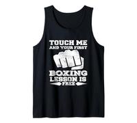 Funny Boxing Lesson Free Punch Fighter Combat Sports Humor Tank Top