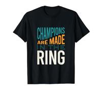 Funny Boxing MMA Champions are Made in the Ring Value Graphic T-Shirt, Men, Black, M