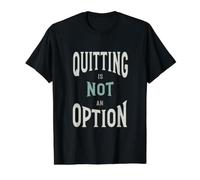 Funny Boxing MMA Quitting is not an Option Value Graphic T-Shirt, Men, Black, S