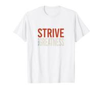 Funny Boxing MMA Strive for Greatness Value Graphic T-Shirt, Men, White, S