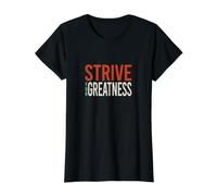 Funny Boxing MMA Strive for Greatness Value Graphic T-Shirt, Women, Black, S