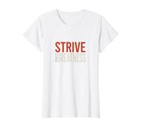 Funny Boxing MMA Strive for Greatness Value Graphic T-Shirt, Women, White, M