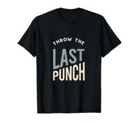 Funny Boxing MMA Throw the Last Punch Value Graphic T-Shirt, Men, Black, S