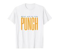 Funny Boxing Phrase Beat 'em to the Punch Value Graphic T-Shirt, Men, White, L