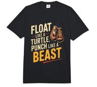 Funny Boxing Quotes Funny Boxing Gloves Float Like A Turtle Comfort Colors Adult Heavyweight T-Shirt