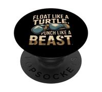 Funny Boxing Quotes Funny Boxing Gloves Float Like A Turtle PopSockets Adhesive PopGrip