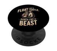 Funny Boxing Quotes Funny Boxing Gloves Float Like A Turtle PopSockets Adhesive PopGrip