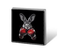 Funny Boxing Rabbit Custom Lapel Pins Square Brooch Tie Suit Dress Accessories for Men Women Wedding Birthday