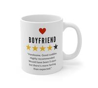 Funny Boyfriend Mug,4 Star Rating, Humorous Gift for Boyfriend