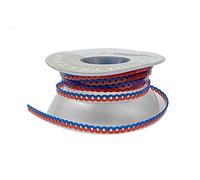 Funny Braces Power Chain Two Color Combos Dental Orthodontic Elastic Bands Power Chain 15 Feet/Roll (Blue&Red, Short)