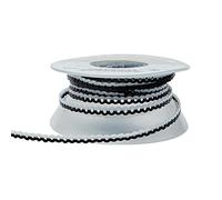 Funny Braces Power Chain Two Color Combos Dental Orthodontic Elastic Bands Power Chain 15 Feet/Roll (White&Black, Continuous)