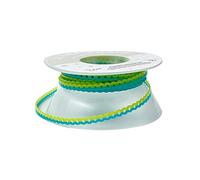 Funny Braces Power Chain Two Color Combos Dental Orthodontic Elastic Bands Power Chain 15 Feet/Roll (Green&Cyan, Continuous)