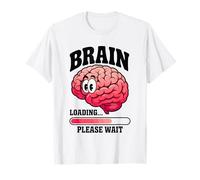 Funny Brain Loading Please Wait Cartoon for Students T-Shirt