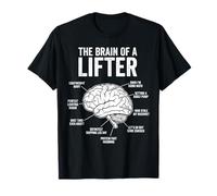 Funny Brain of a Lifter Fitness Meme Weightlifting T-Shirt