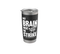 Funny Brain Tumor Warrior Brain Cancer Stainless Steel Insulated Tumbler